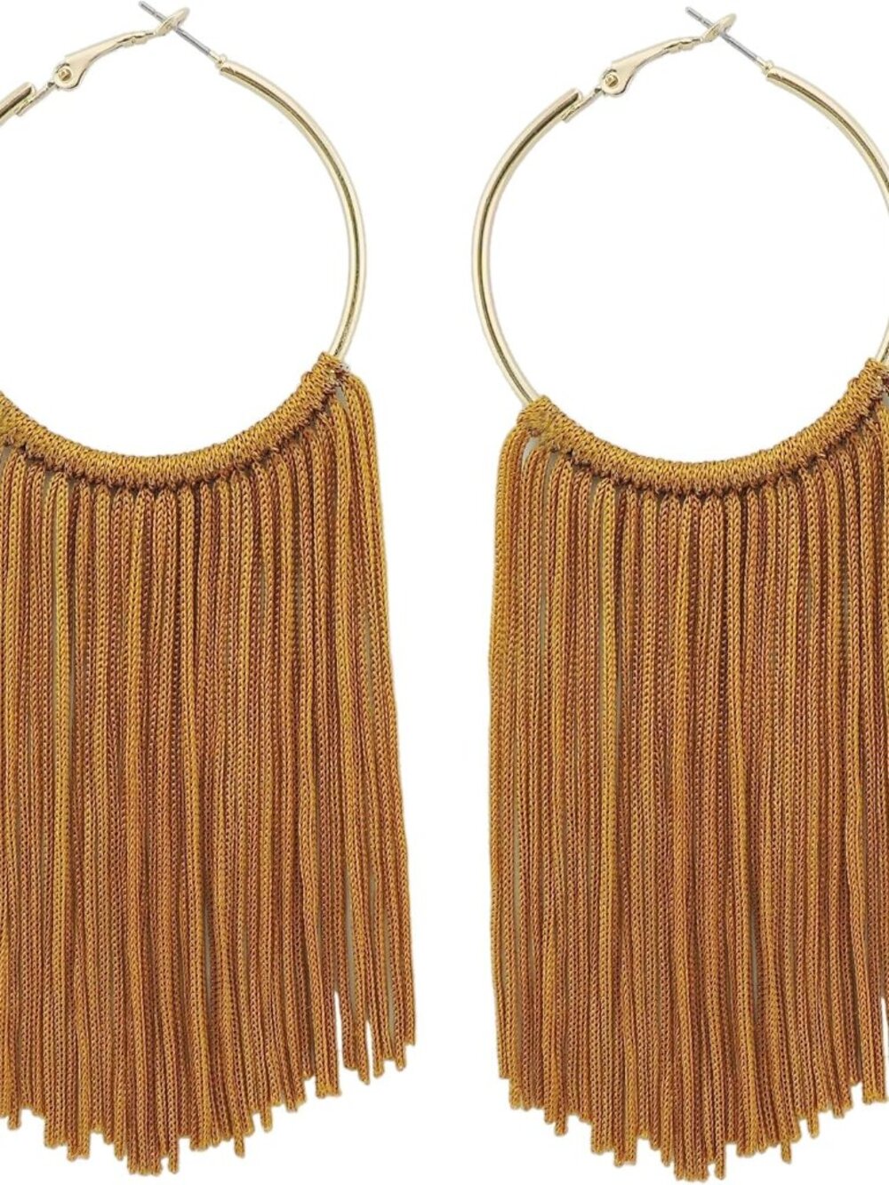 Boho Tassel Earrings for Women Bohemian Hoop Drop Tassels Western Earrings Dangl